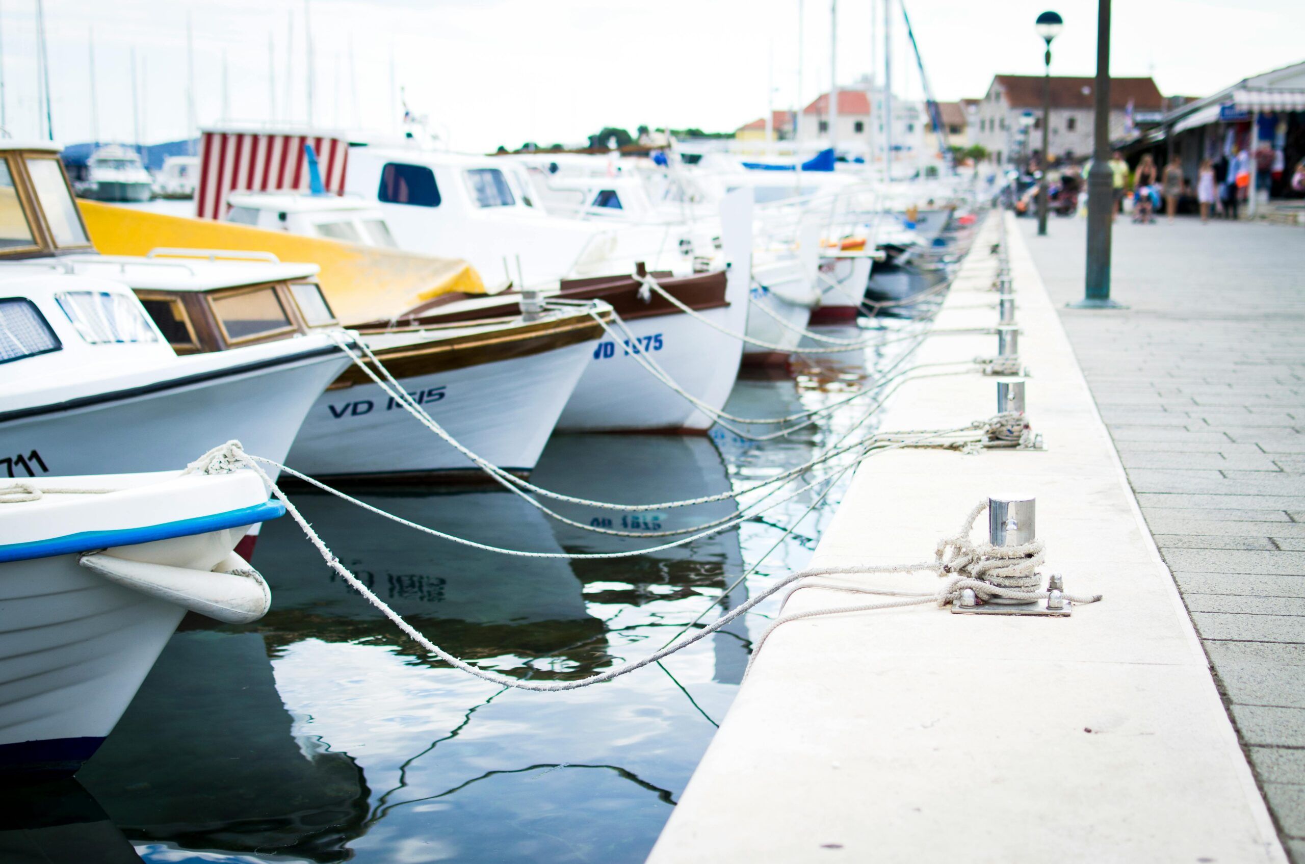 boats securely anchored to a safe harbor