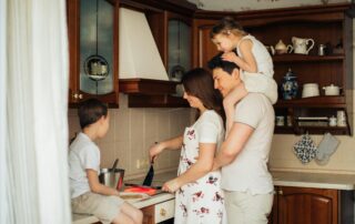 cooking with children all around